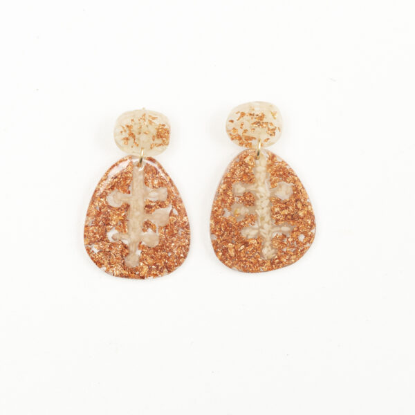 Aretes Arista Oro Rosa. Colección “Marina"
