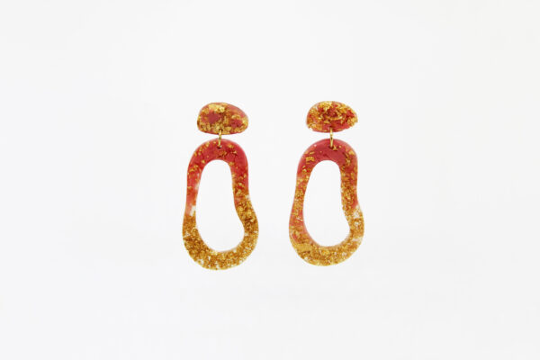 Aretes Adela Magenta. Colección “Marina"