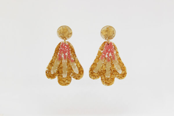 Aretes Tulip Pink. Colección “Marina"