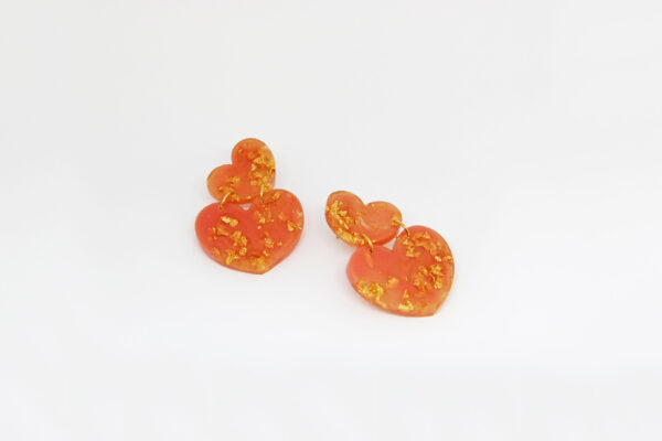 Aretes Corazón Pink. Colección “Marina" - Image 2