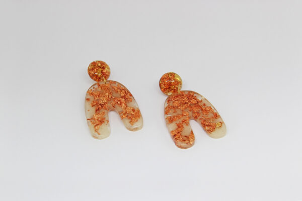 Aretes Úrsula Oro Rosa. Colección “Marina" - Image 2