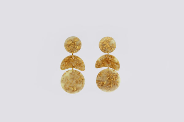 Aretes Attina White. Colección “Marina"