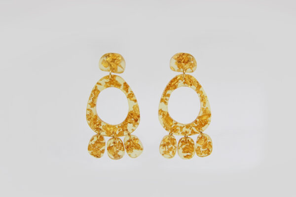 Aretes Aquata Gold. Colección “Marina"