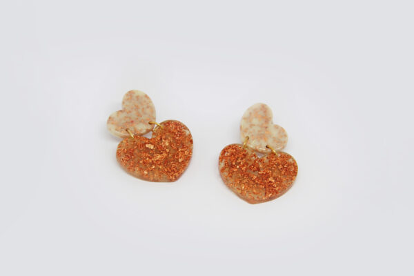 Aretes Corazón Oro Rosa. Colección “Marina" - Image 2