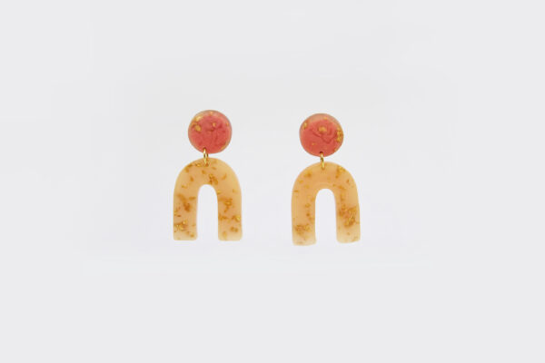 Aretes Ursi Rose Grande. Colección “Marina"