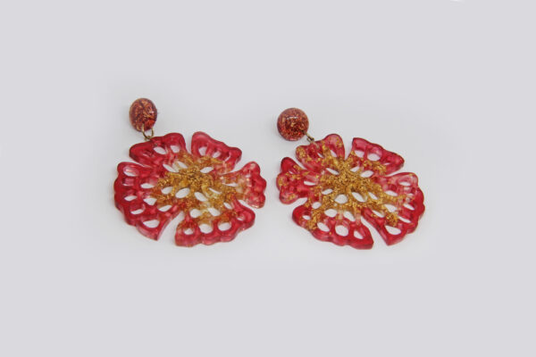 Aretes Coral Magenta. Colección “Marina" - Image 2