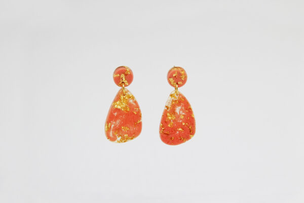 Aretes Alana Coral. Colección “Marina"