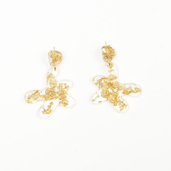 Aretes Estela Clear & Gold. Colección “Marina" - Image 2