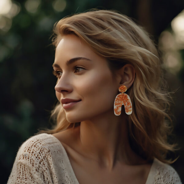 Aretes Úrsula Oro Rosa. Colección “Marina" - Image 3